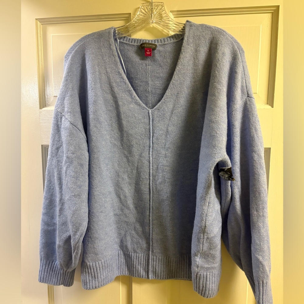 Vince Camuto Soft Blue V-Neck Sweater